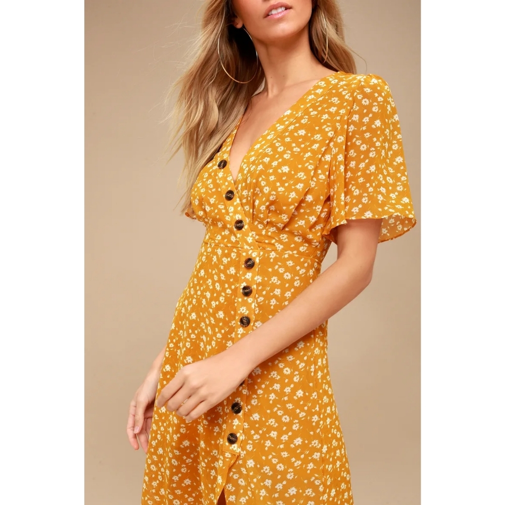 | lulu's after-bloom delight floral midi dress | - Picture 3 of 6